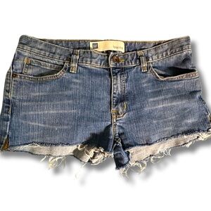 GAP Boy Cut Cutoff Distressed Denim Blue Jean Shorts Cotton Women’s Size 8